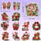 Christmas Window Stickers Santa Claus Transparent Holiday Decoration Set 4