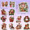 Christmas Window Stickers Santa Claus Transparent Holiday Decoration Set 4