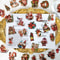 Christmas Window Stickers Santa Claus Transparent Holiday Decoration Set 6