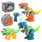 DIY T Rex Dinosaur Building Block Toy With Mini Electric Drill For Kids 0