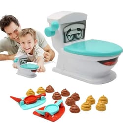 funny poop toilet game catapult party toy interactive tabletop fun
