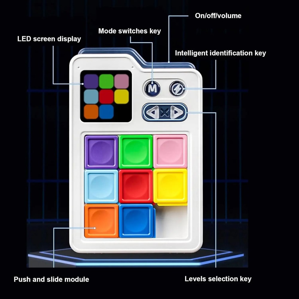 Huarong Road LCD Sliding Puzzle Magnetic Logic Thinking Toy For Kids 1