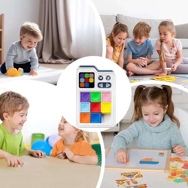 Huarong Road LCD Sliding Puzzle Magnetic Logic Thinking Toy For Kids 3