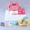 Kids Supermarket Toy Play Cash Register With Shopping Cart Role Play Set 10