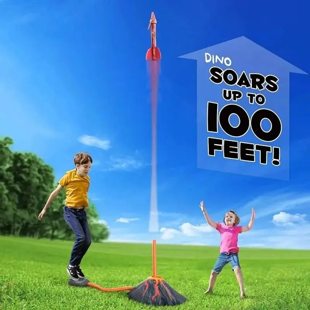 Flying Dinosaur Rocket Launcher Toy Outdoor Kids Game 3