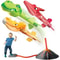 Flying Dinosaur Rocket Launcher Toy Outdoor Kids Game 7
