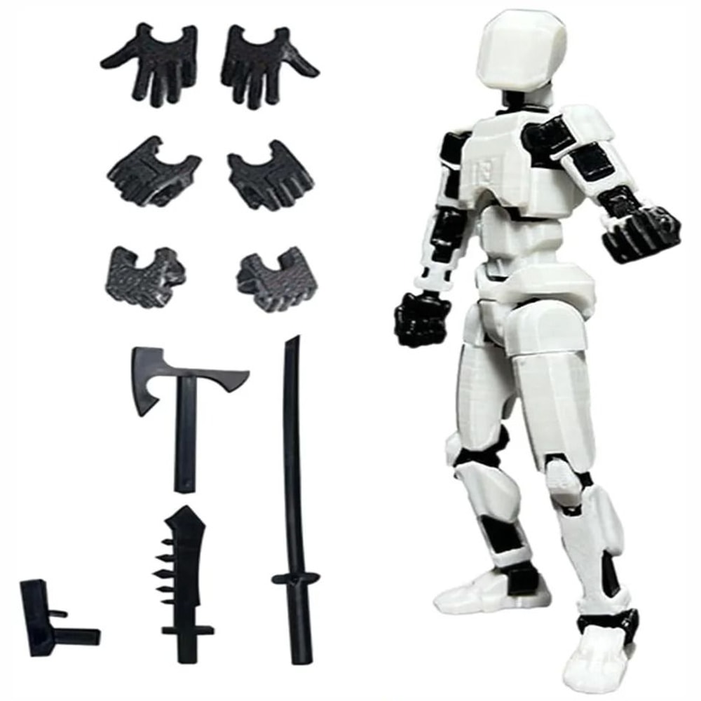 3D Printed Posable Mannequin Action Figure Multi Jointed Robot Model 1