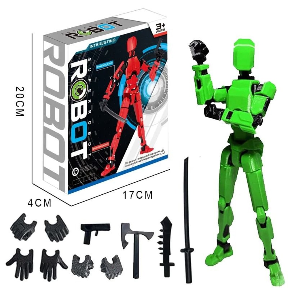 3D Printed Posable Mannequin Action Figure Multi Jointed Robot Model 11