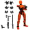 3D Printed Posable Mannequin Action Figure Multi Jointed Robot Model 2