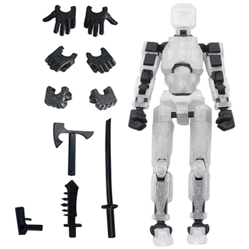 3D Printed Posable Mannequin Action Figure Multi Jointed Robot Model 0