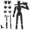 3D Printed Posable Mannequin Action Figure Multi Jointed Robot Model 3