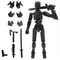 3D Printed Posable Mannequin Action Figure Multi Jointed Robot Model 3