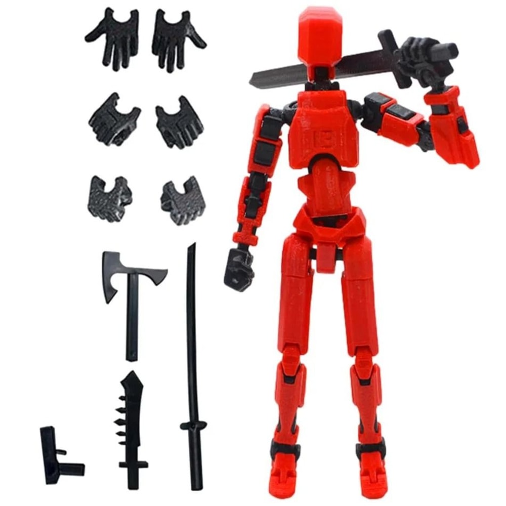 3D Printed Posable Mannequin Action Figure Multi Jointed Robot Model 4