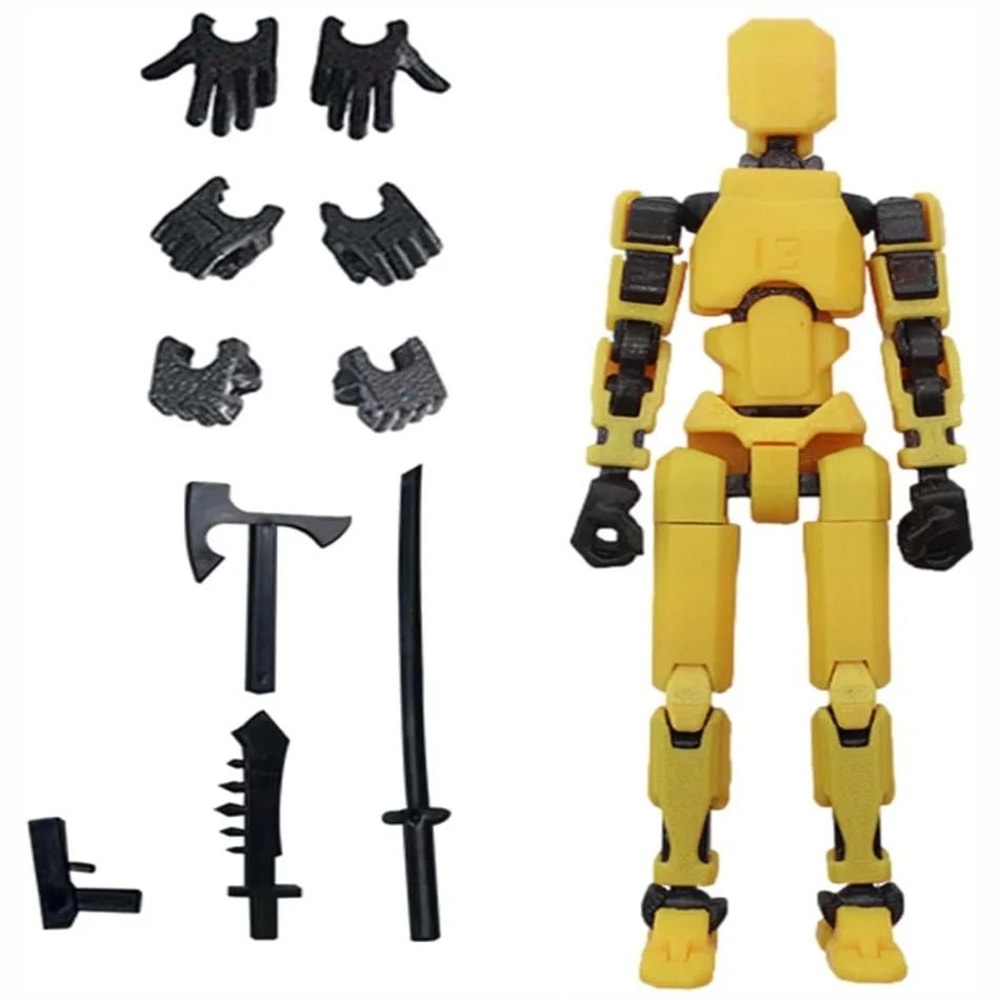 3D Printed Posable Mannequin Action Figure Multi Jointed Robot Model 5