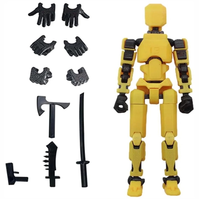 3D Printed Posable Mannequin Action Figure Multi Jointed Robot Model 5