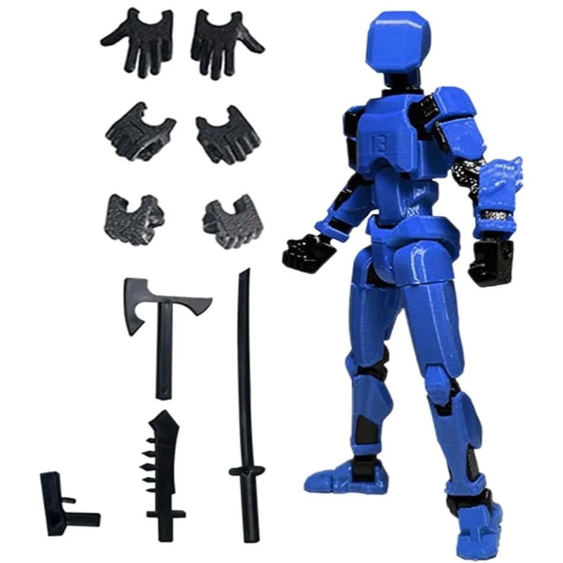 3D Printed Posable Mannequin Action Figure Multi Jointed Robot Model 6