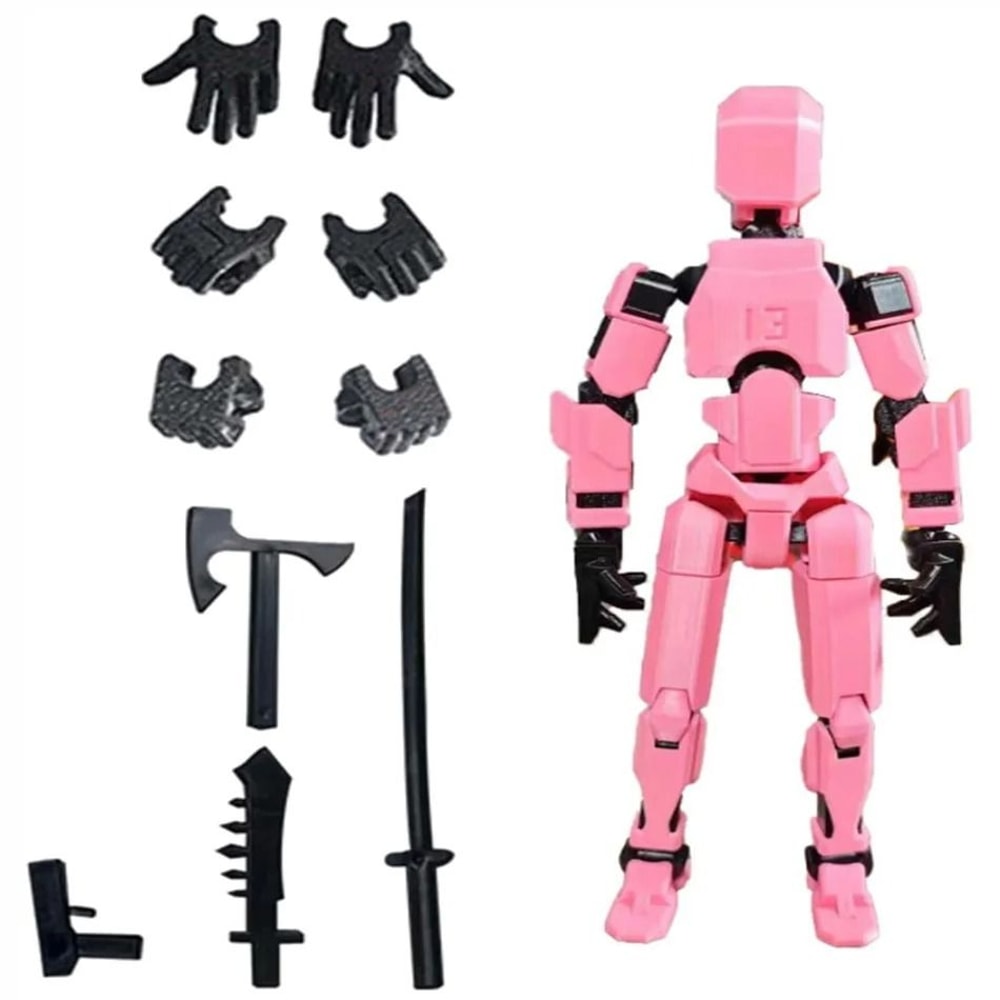 3D Printed Posable Mannequin Action Figure Multi Jointed Robot Model 7