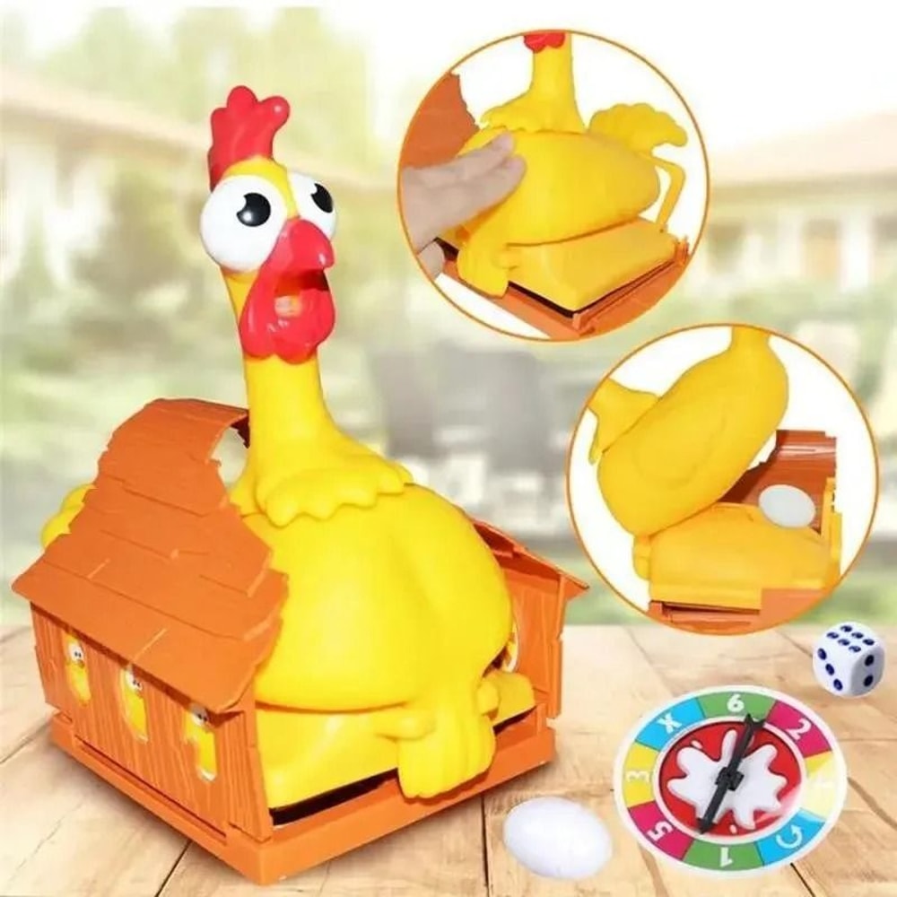 Squawk Chicken Egg Laying Board Game Toy Fun Family Party Game For Kids And Adults 6