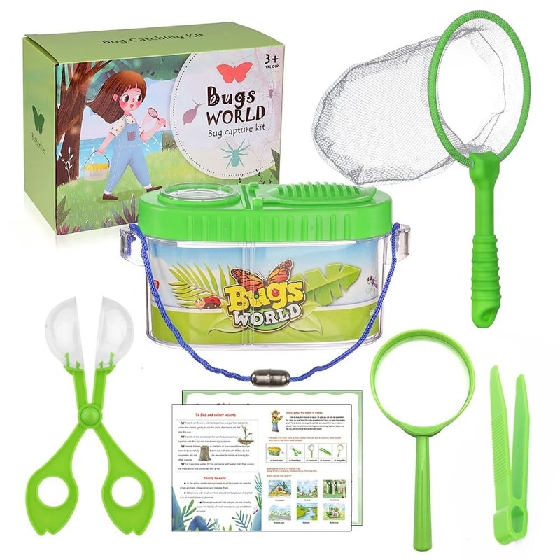 Kids Bug Catcher Kit Nature Exploration Toy Educational Outdoor Science Set 3