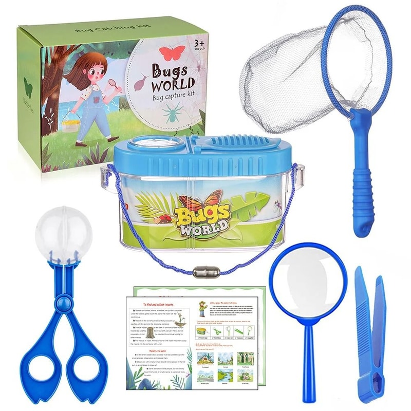Kids Bug Catcher Kit Nature Exploration Toy Educational Outdoor Science Set 4