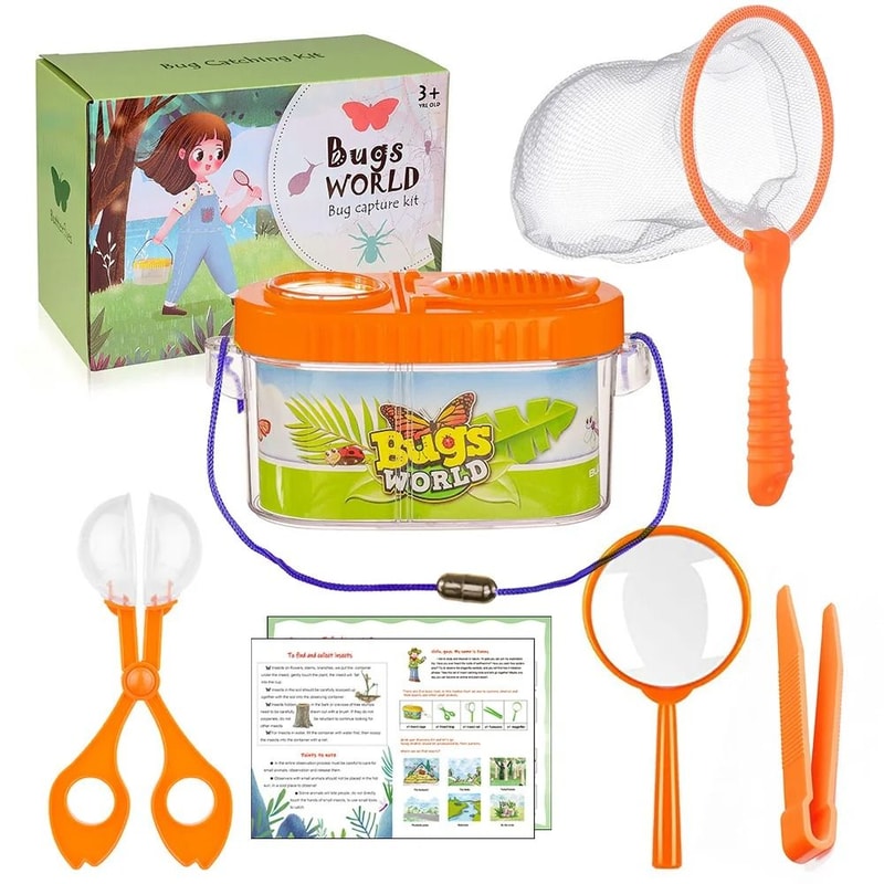 Kids Bug Catcher Kit Nature Exploration Toy Educational Outdoor Science Set 1