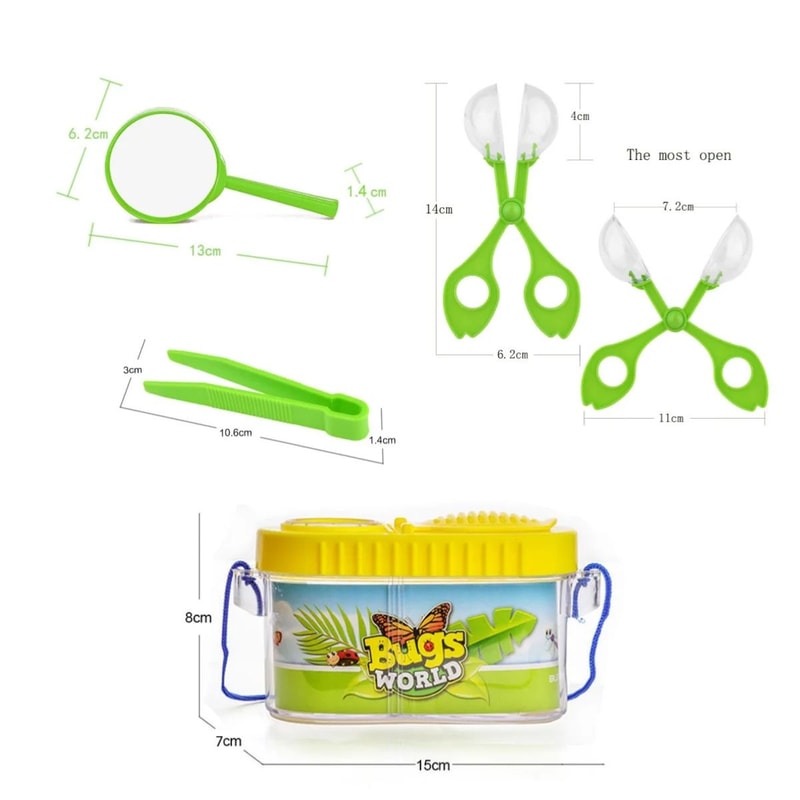 Kids Bug Catcher Kit Nature Exploration Toy Educational Outdoor Science Set 6