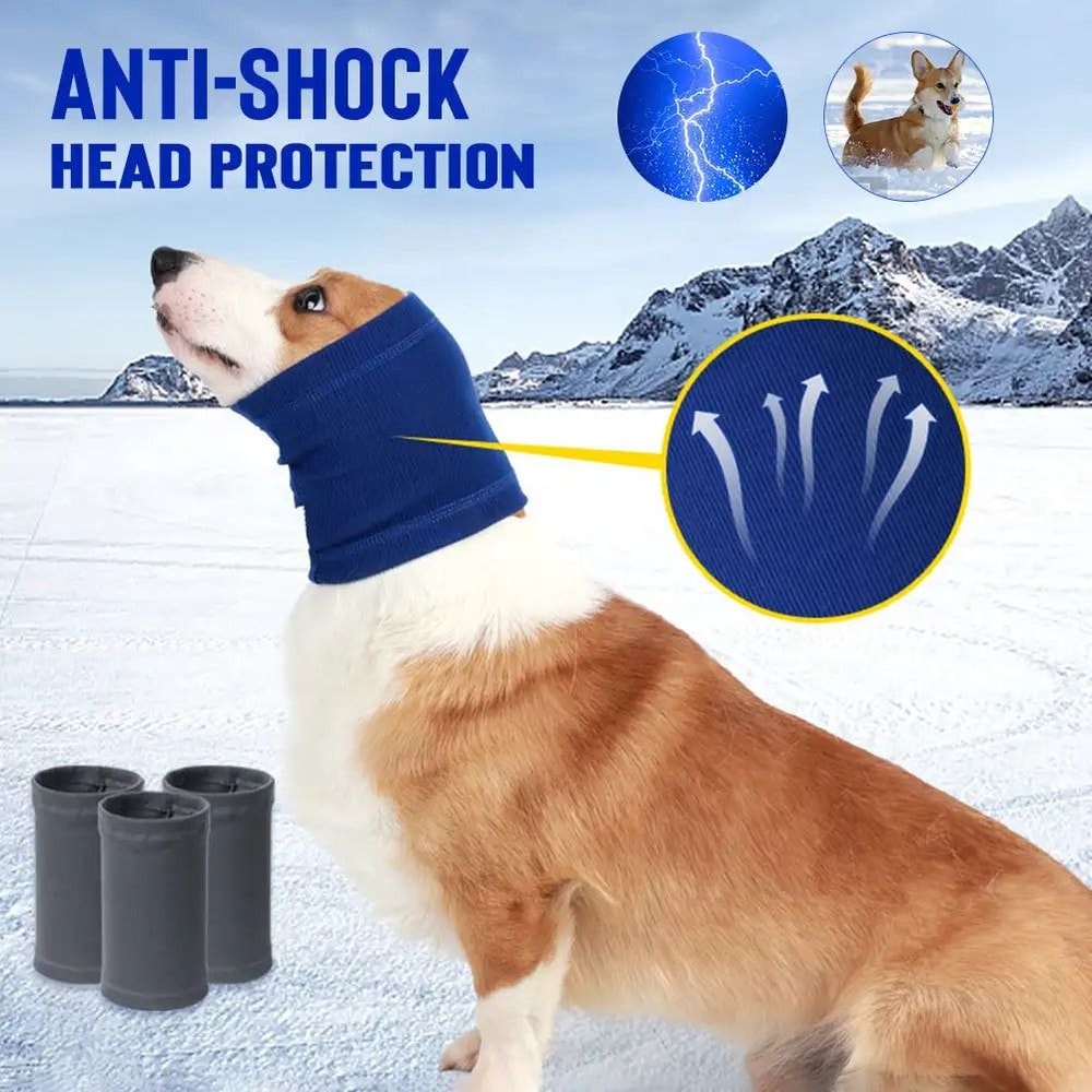 Dog Noise Canceling Scarf Anxiety Relief Ear Cover Grooming Head Wrap 6