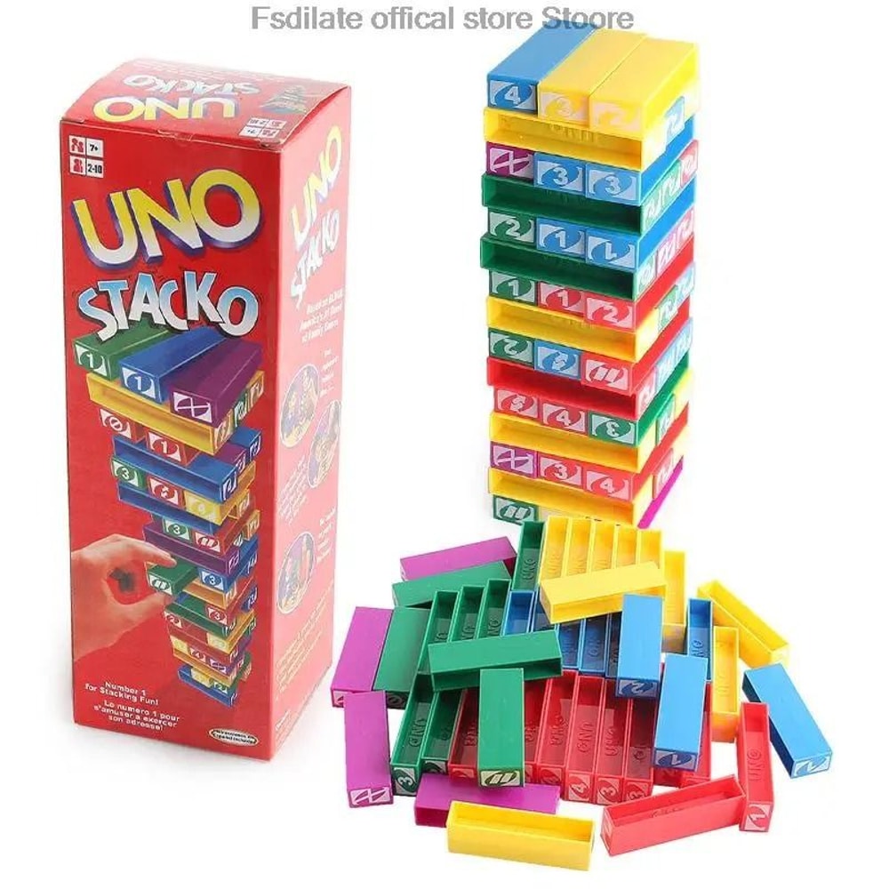 45 Piece Stacked Blocks Game Kids Balance Building Toy Family Party Table Game 5