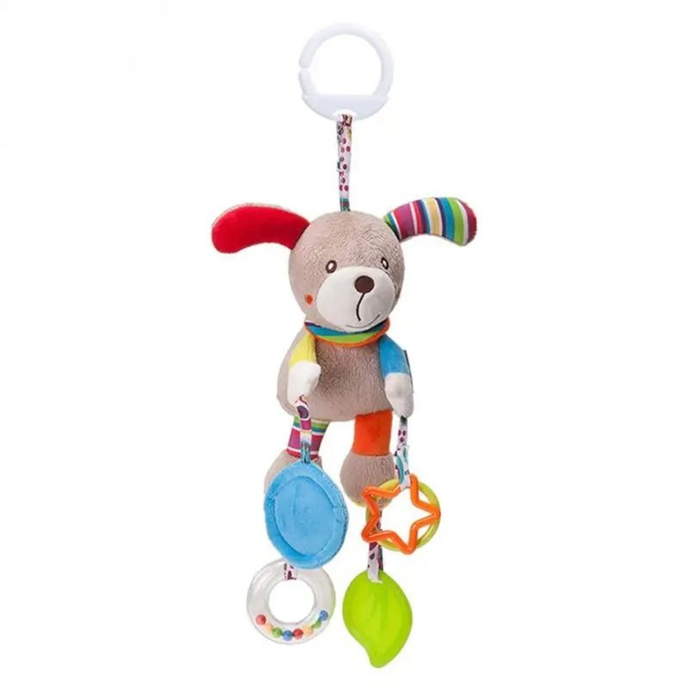 Baby Plush Stroller Toy Hanging Rattle Mobile With Cartoon Animals 6