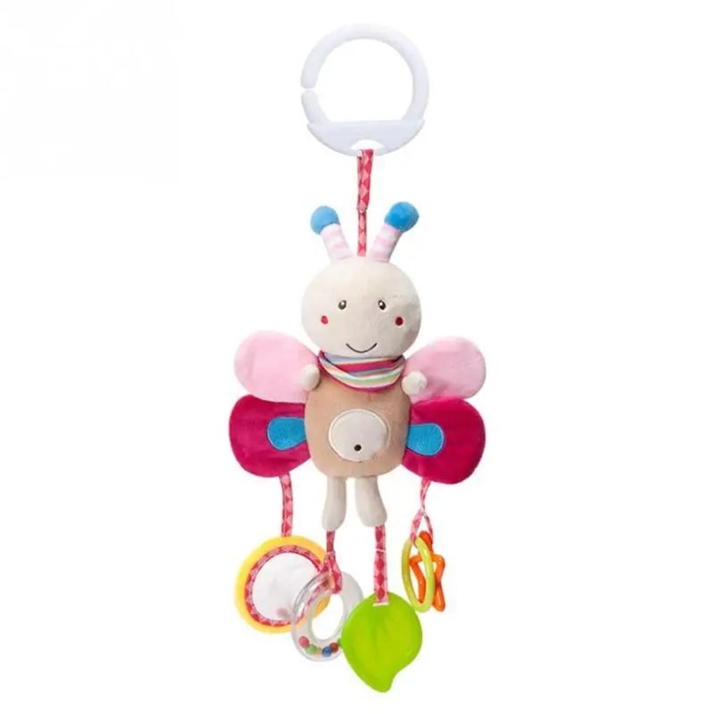 Baby Plush Stroller Toy Hanging Rattle Mobile With Cartoon Animals 3