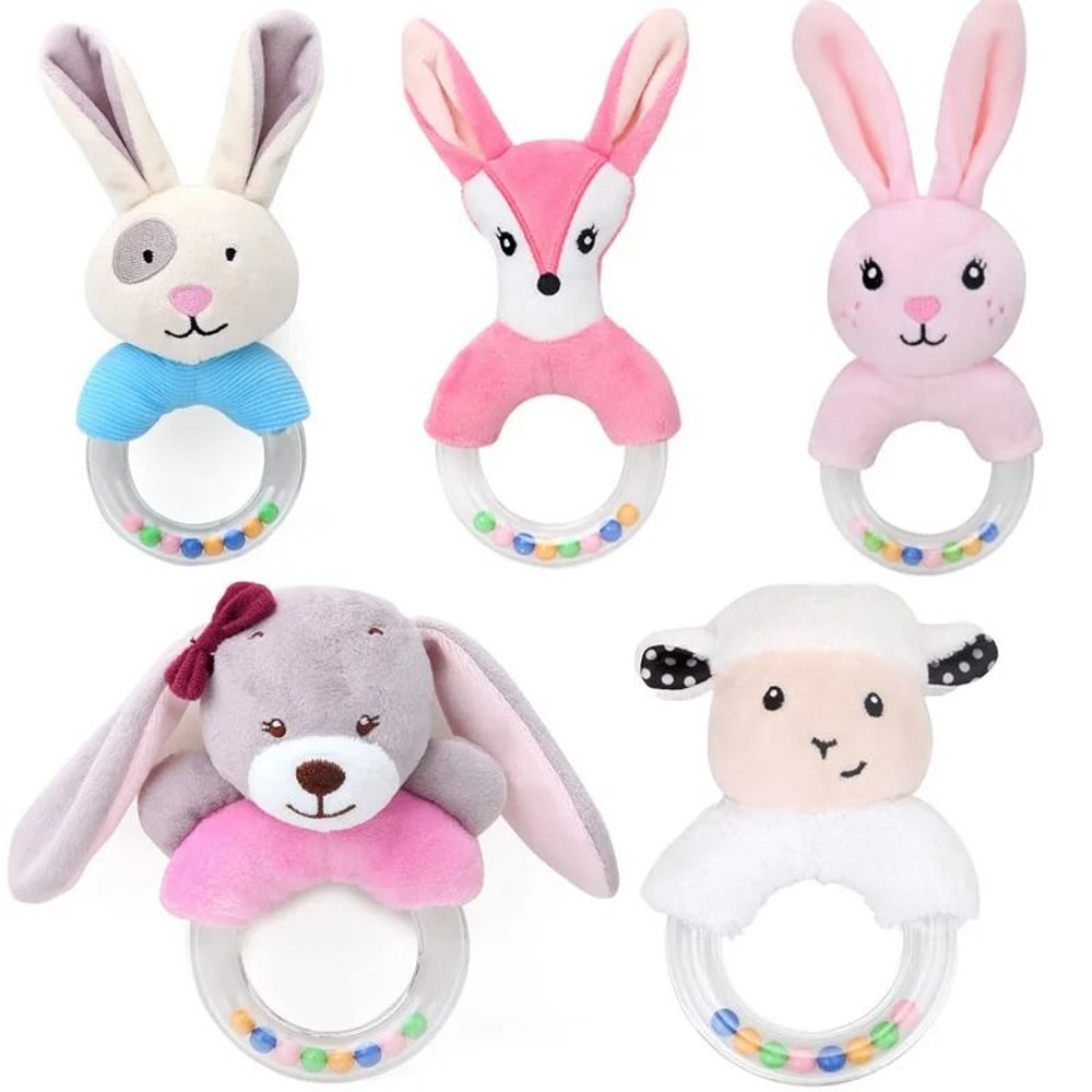 Baby Plush Stroller Toy Hanging Rattle Mobile With Cartoon Animals 18