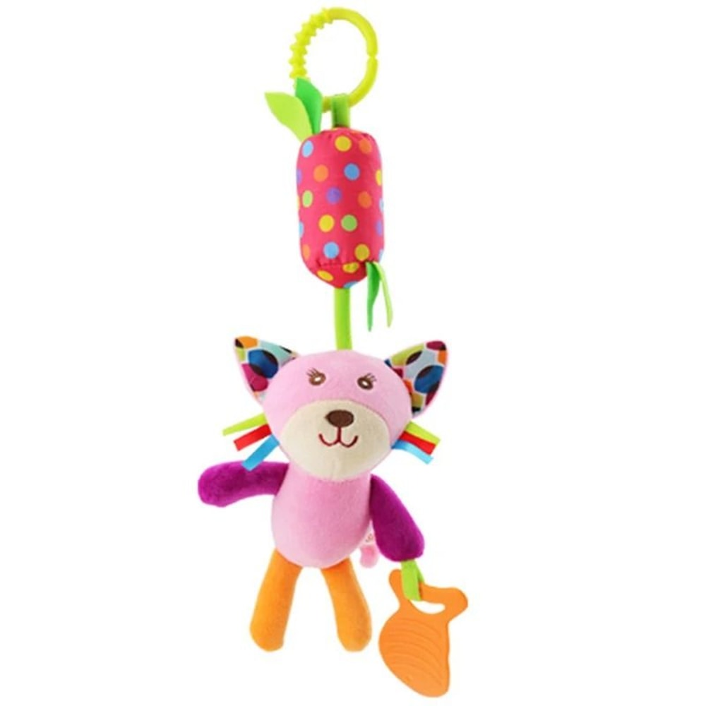 Baby Plush Stroller Toy Hanging Rattle Mobile With Cartoon Animals 15