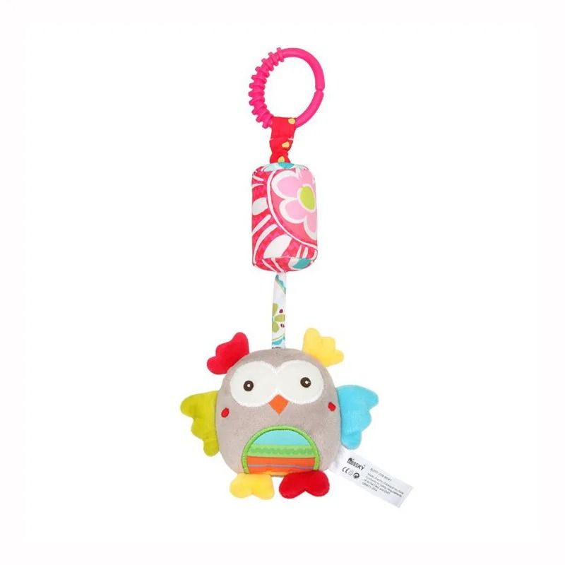 Baby Plush Stroller Toy Hanging Rattle Mobile With Cartoon Animals 8