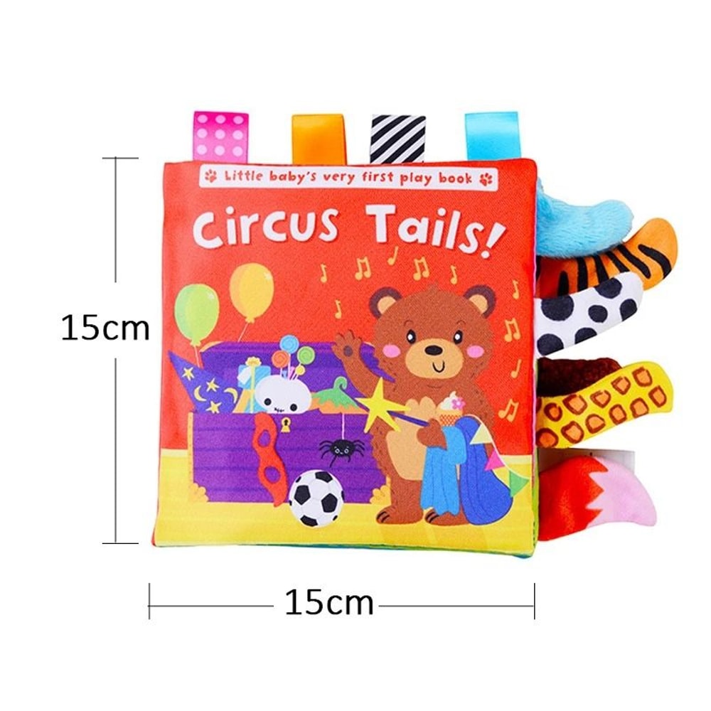 Baby Cloth Book Cartoon Animal Soft Sensory Learning Toy For Infants 5