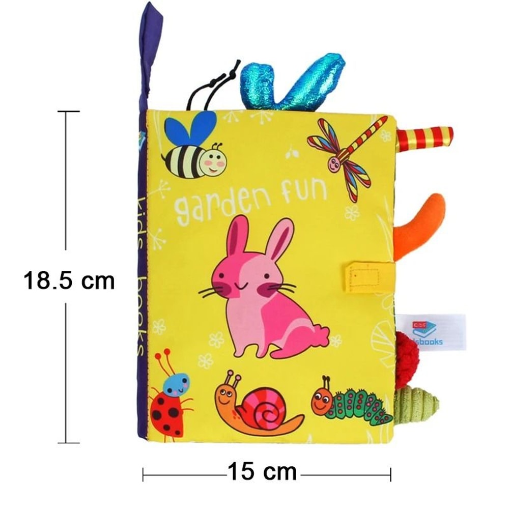 Baby Cloth Book Cartoon Animal Soft Sensory Learning Toy For Infants 10