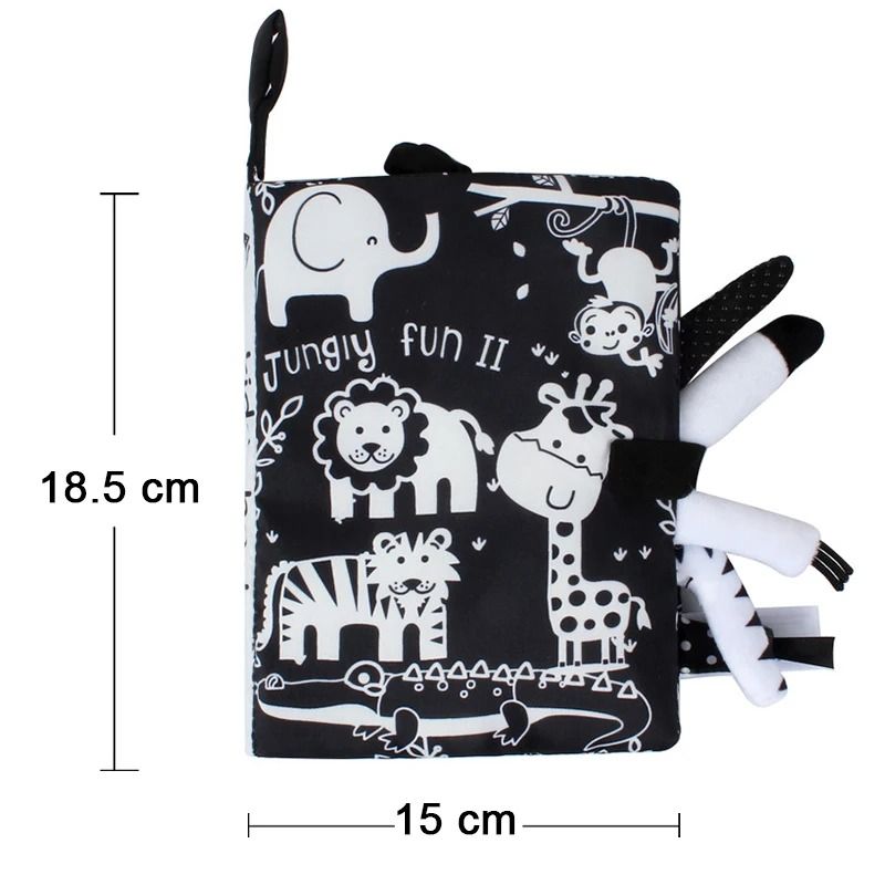 Baby Cloth Book Cartoon Animal Soft Sensory Learning Toy For Infants 11