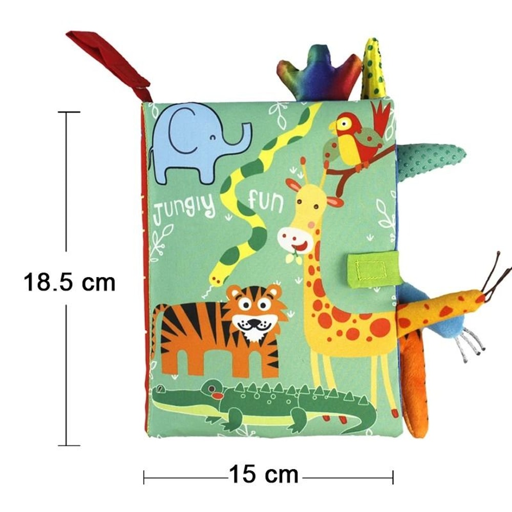 Baby Cloth Book Cartoon Animal Soft Sensory Learning Toy For Infants 6