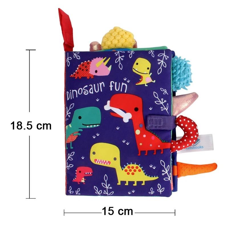 Baby Cloth Book Cartoon Animal Soft Sensory Learning Toy For Infants 7