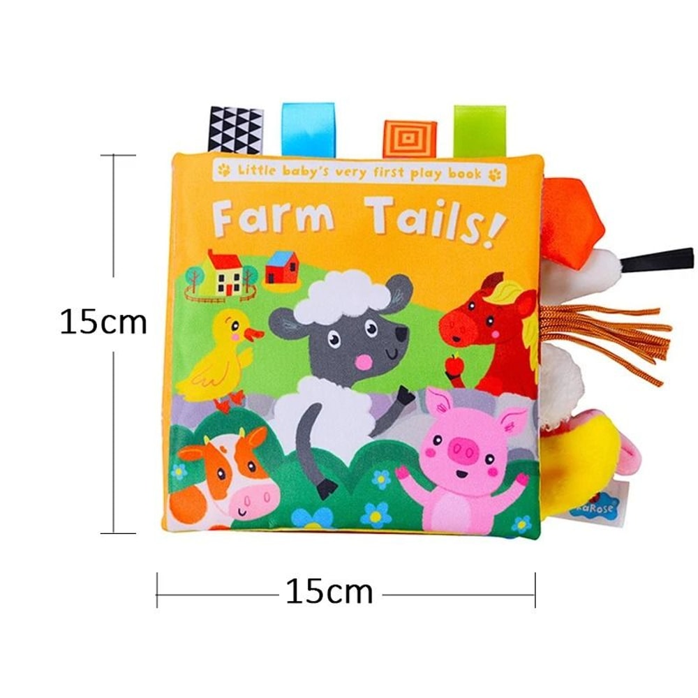 Baby Cloth Book Cartoon Animal Soft Sensory Learning Toy For Infants 3