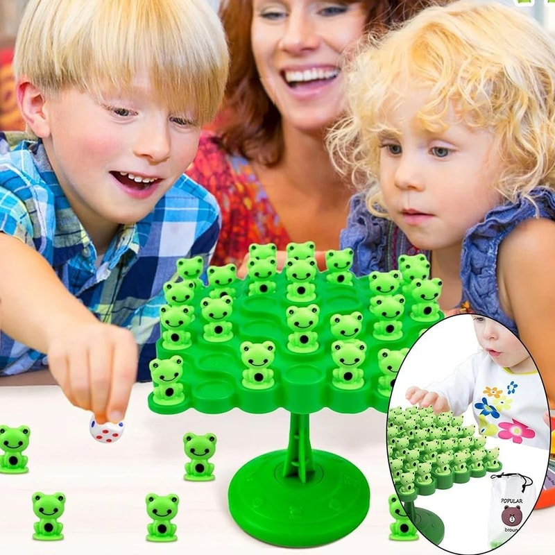 Frog Balance Tree Montessori Board Game Kids Educational Balance Toy 3