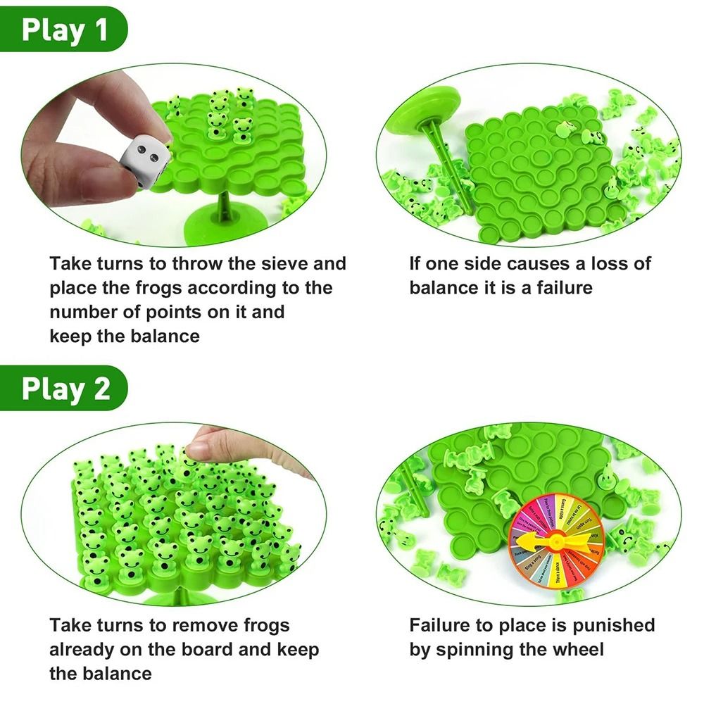 Frog Balance Tree Montessori Board Game Kids Educational Balance Toy 5
