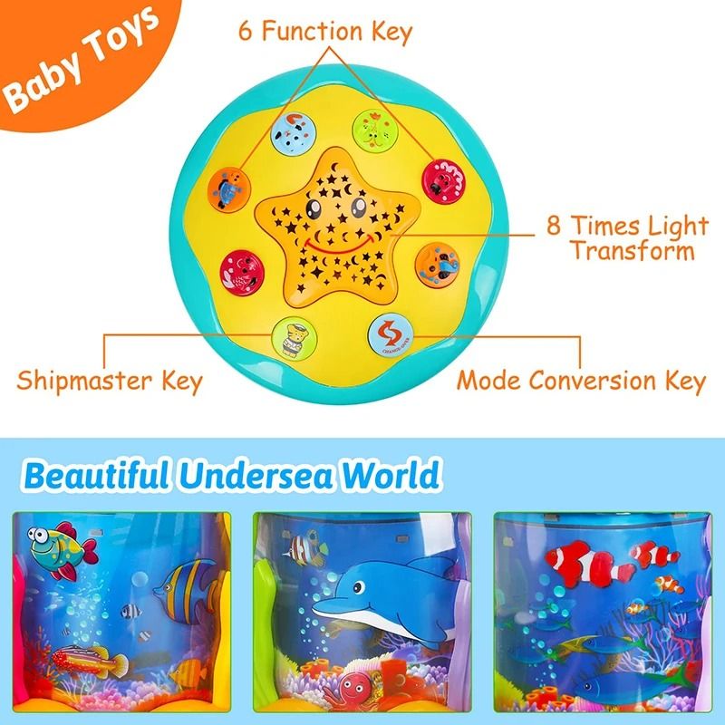 Ocean Light Musical Projector Toy Montessori Sensory Learning Toy For Toddlers 6