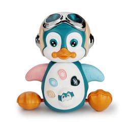 musical crawling penguin toy interactive light up moving baby toy