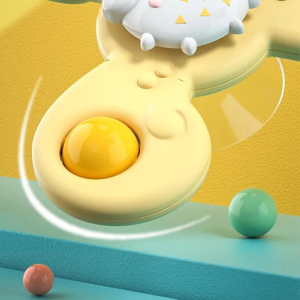 Montessori Suction Spinner Bath Toy Baby Sensory Teether Rattle 10