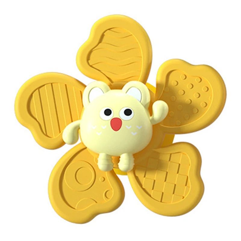 Montessori Suction Spinner Bath Toy Baby Sensory Teether Rattle 5