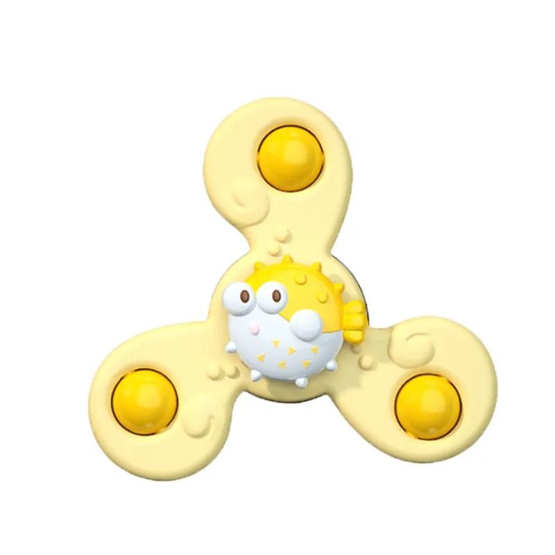 Montessori Suction Spinner Bath Toy Baby Sensory Teether Rattle 2
