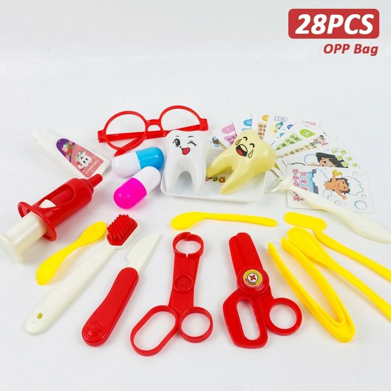 Kids Doctor Play Set Pretend Medical Kit Role Play Toy With Bag 4