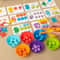 Montessori Math Counting Clip Beads Sorting Toy Fine Motor Learning Game 5