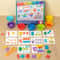 Montessori Math Counting Clip Beads Sorting Toy Fine Motor Learning Game 7