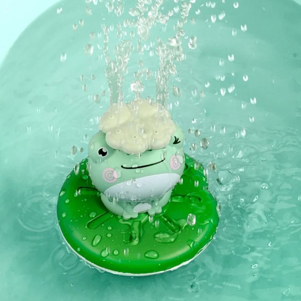 Electric Frog Bath Sprinkler Toy Floating Water Spray Shower Game For Kids 2